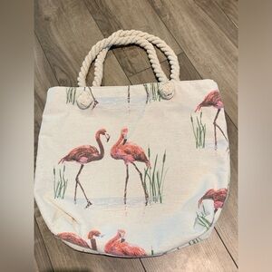 Pink Flamingo Beach Bag